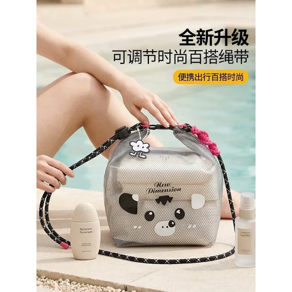 Bonito divertido saco à prova dwaterproof água separação seca molhada equipamento de natação saco de armazenamento maiô