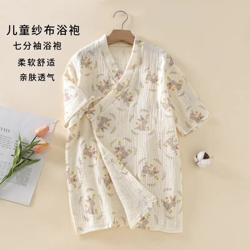 Classe A 100% algodão crianças roupão de banho verão fino toalha de banho pijamas bebê dos desenhos animados Homewear ca