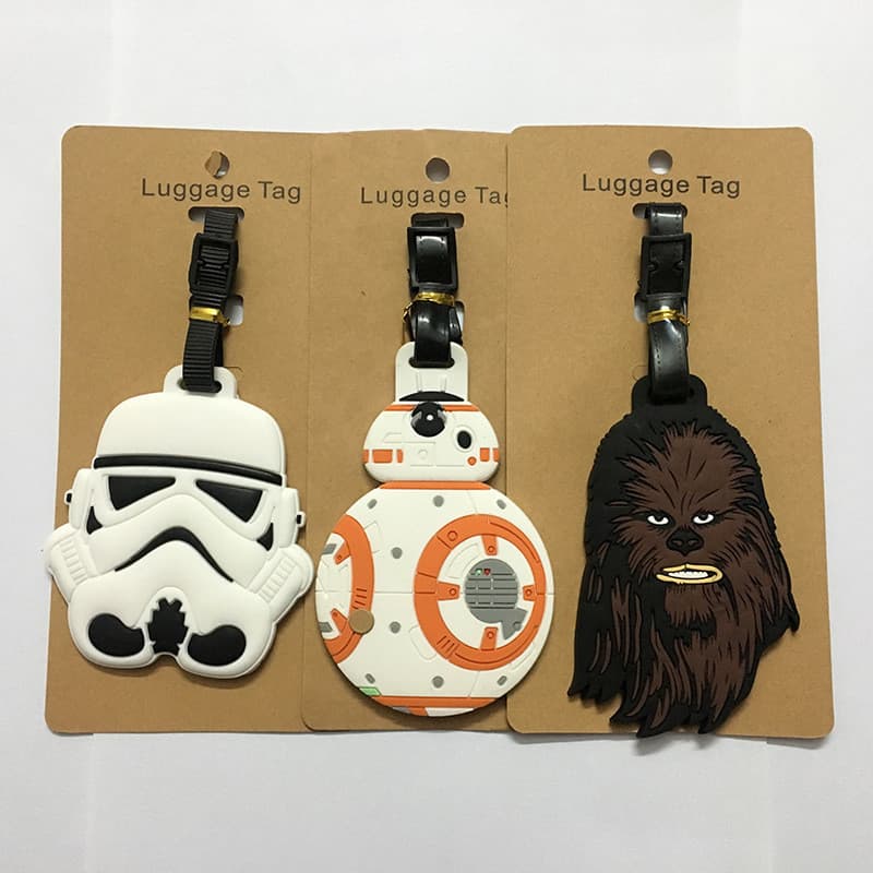 Star Wars Black Wars Soldado Branco Etiqueta de Bagagem Mala Registro Identificação de Consignação Etiqueta Pequena Etiq