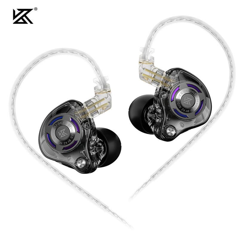 Fones de Ouvido com Fio KZ Gale Plug-and-Play, Ultra-Banda Larga, Dinâmicos e de Alta Fidelidade