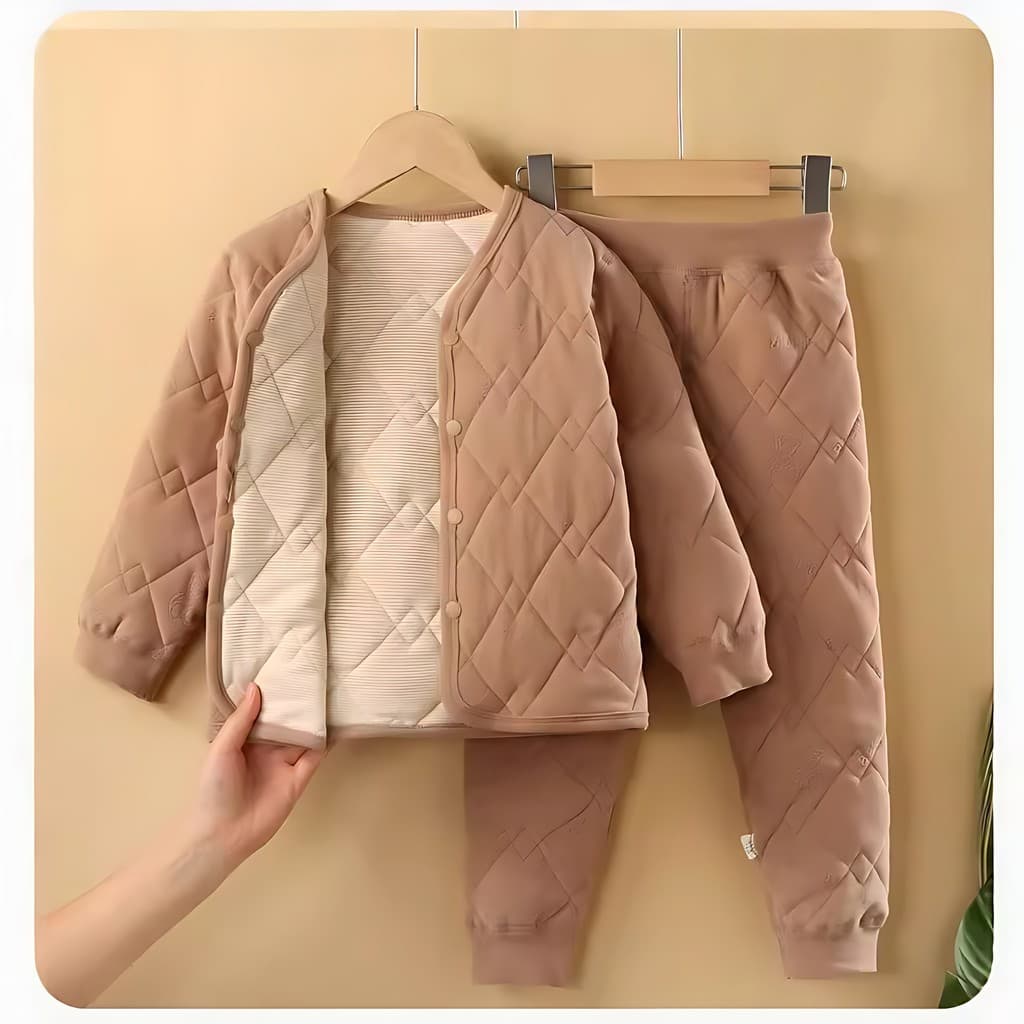 Uniforme escolar de lã de ovelha infantil outono inverno jaqueta acolchoada de algodão calças acolchoadas de algodão rou