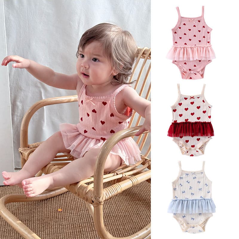 Bebê macacão verão bebê macacão bebê macacão de um ano de idade vestido princesa estilingue macacão vestido de verão