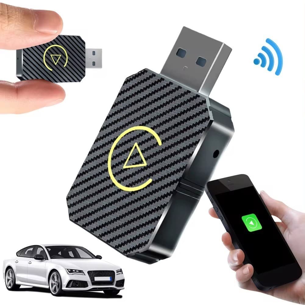 CarPlay Sem Fio E Android Auto 2 Em 1 Mini Plug & Play AI Box Com Bluetooth WiFi Para Carros