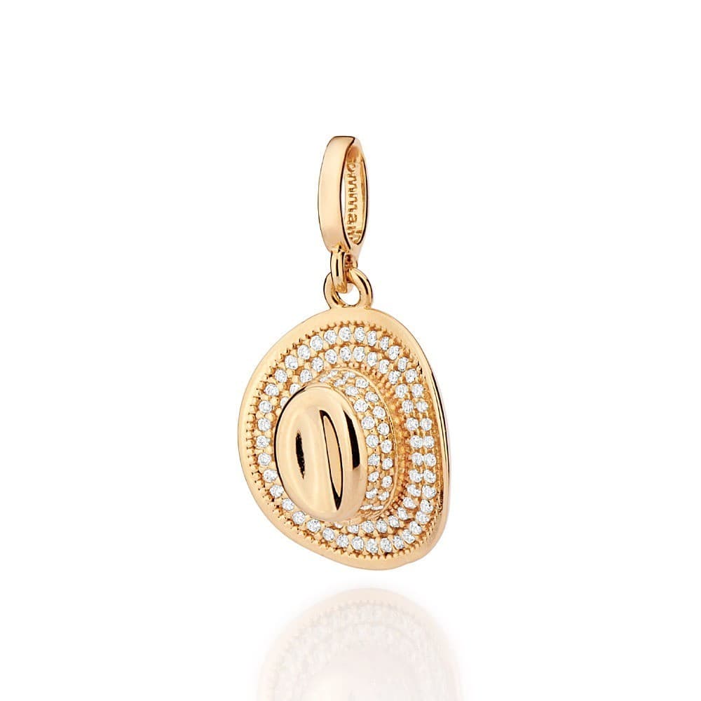 Pingente Rommanel Chapéu Zircônias Banhado A Ouro - 542948