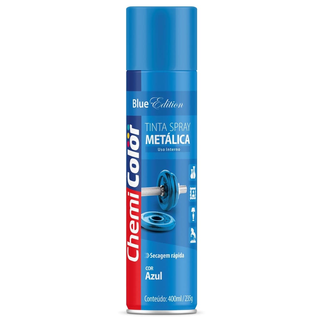 Tinta Spray Metálica Azul Chemicolor 400ml