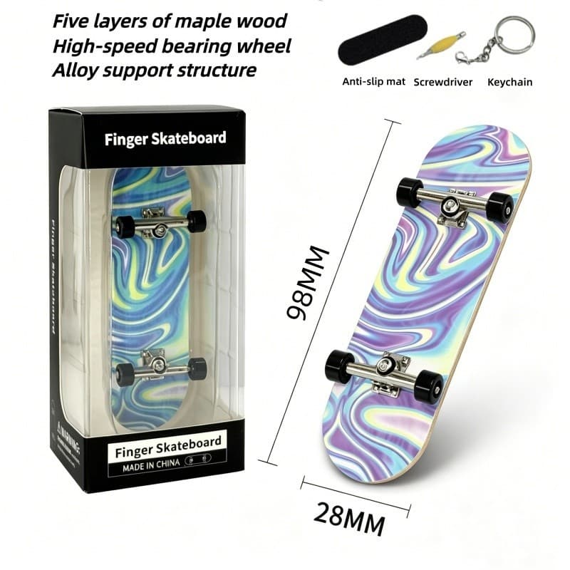 Nível De Entrada Profissional Dedo Skate maple board Superfície Rolamento Rodas Brinquedo Presente