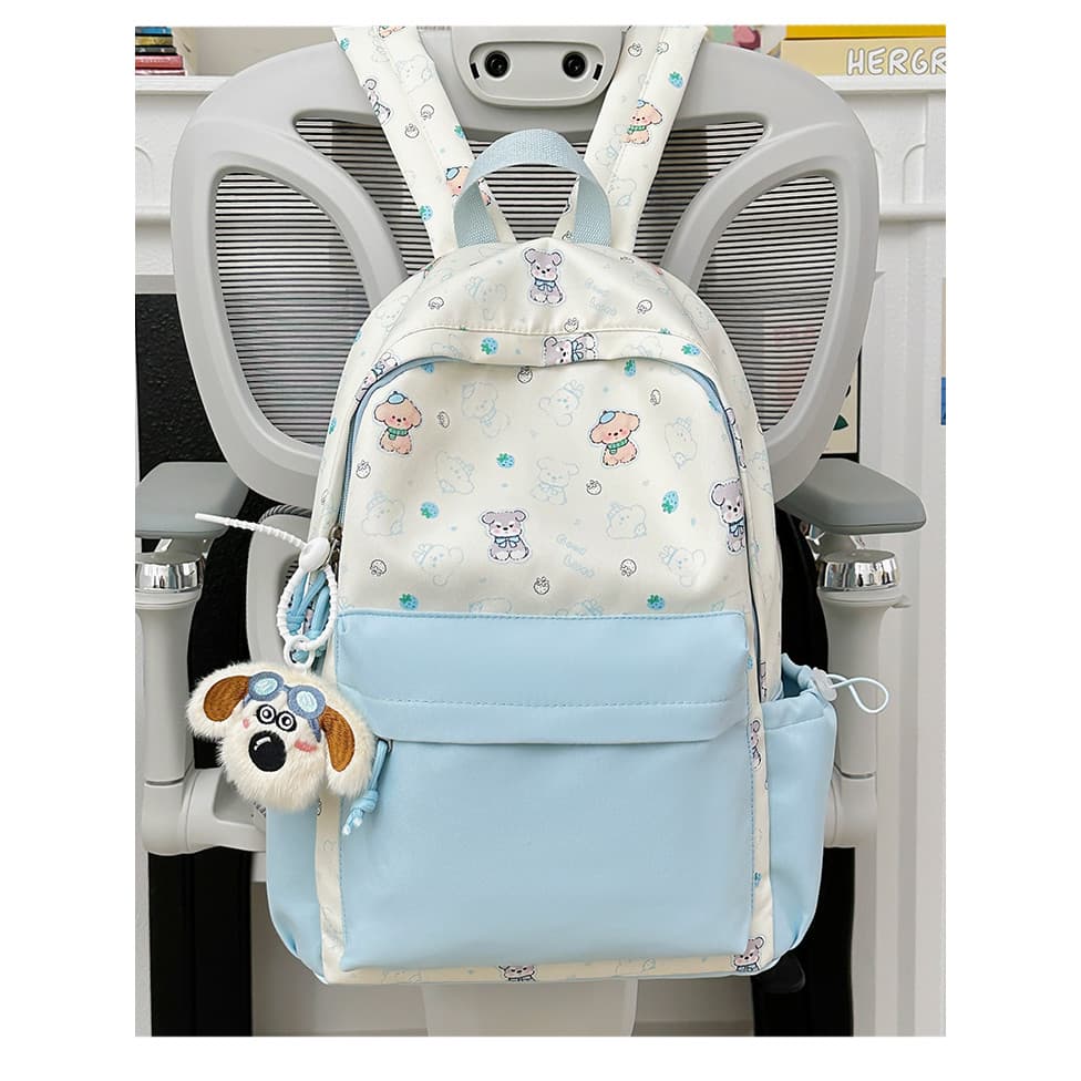 Japonês isn bonito gato impressão estudante mochila nicho de alto valor cor combinando grande capacidade saco escolar pe