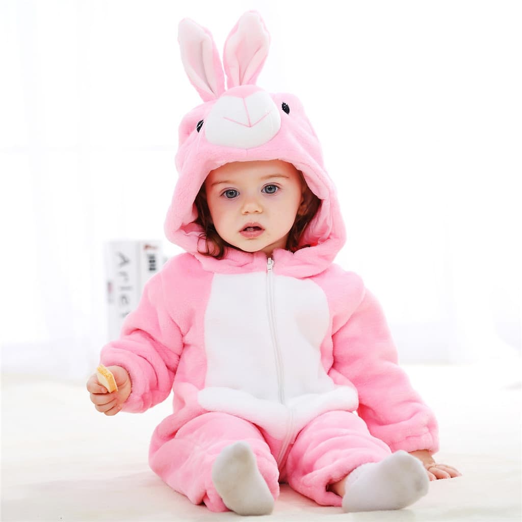 Bebê Uma Peça Macacão Animais Recém-Nascidos Cosplay Trajes Kigurumi Crianças Anime Dos Desenhos Animados Bonito Vaca Co