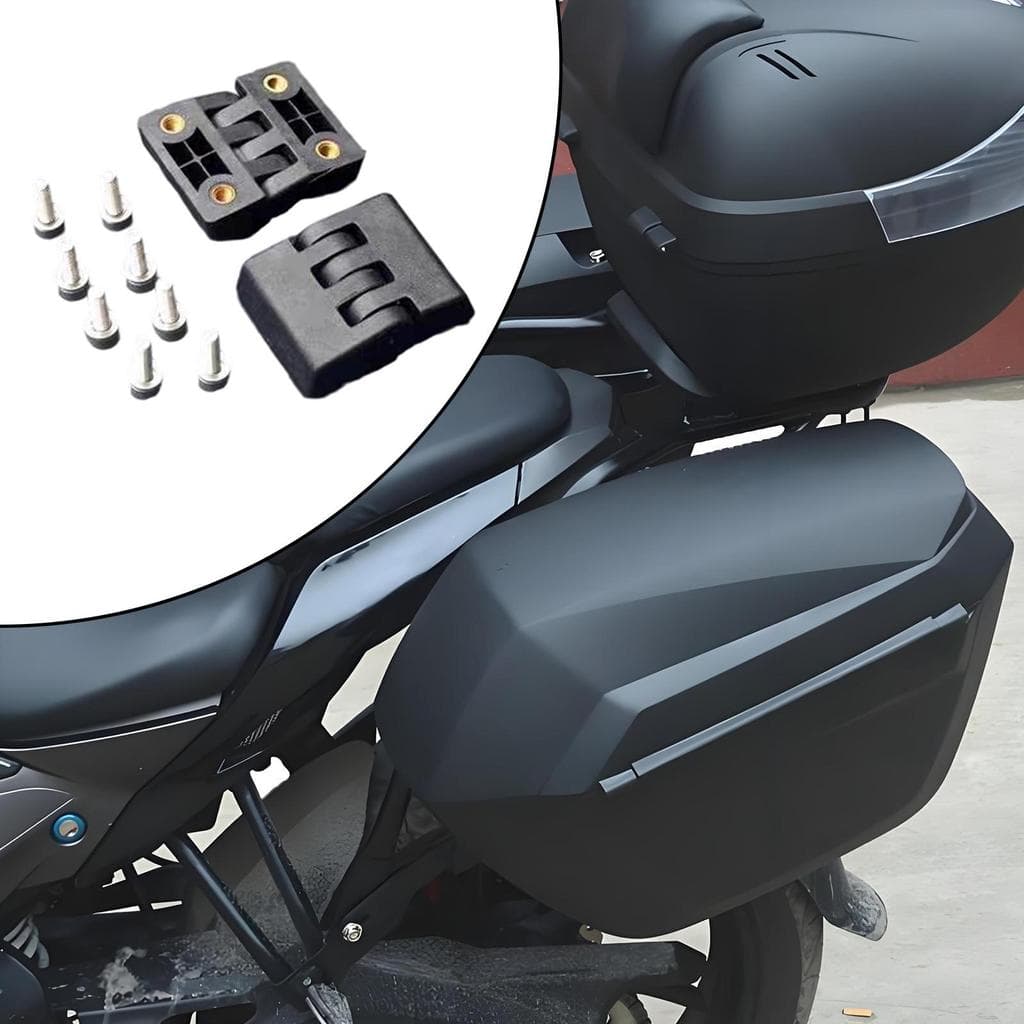 [hellery] Kit De Dobradiça De Porta-Malas De Motocicleta De Nylon Preto Superior Caso Acessórios De Hardware Para Fixaçã