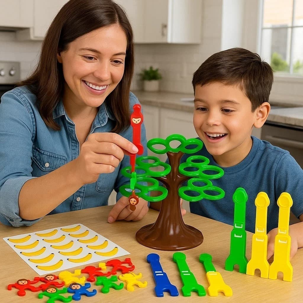 Jogo Pula Macaco Interativo Criança Montagem Banana Educativo Divertido