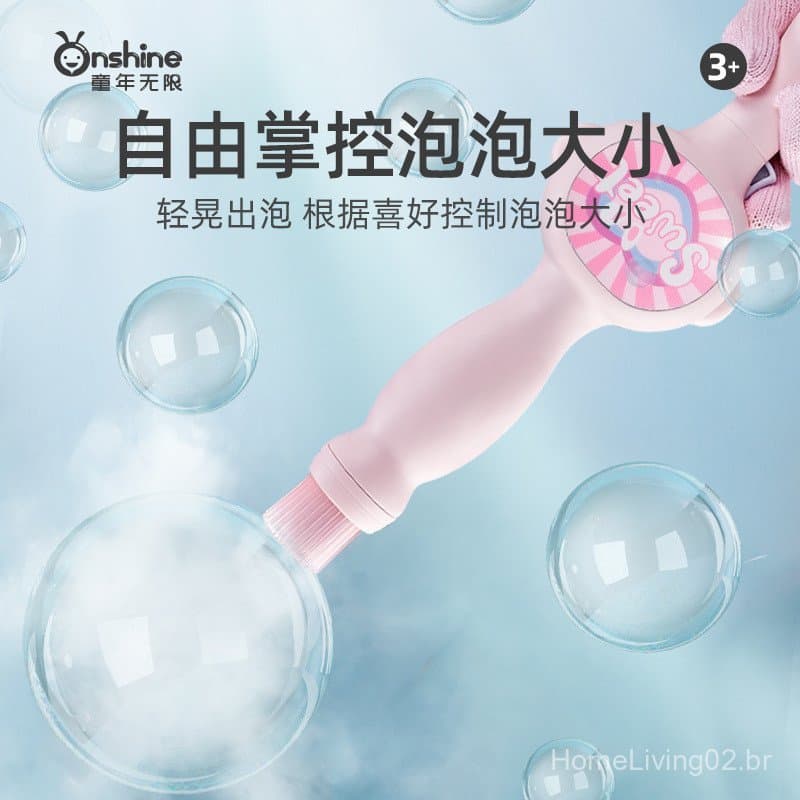 ONSHINE/Máquina de Bolhas de Fumaça Infinita para Crianças, Varinha Mágica Elástica de Bolhas de Fumaça, Presente para o