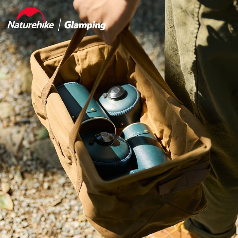Natuerhike natuerhike capa de couro para tanque de gás, acampamento ao ar livre, tanque de gás plano, longo, tanque de g
