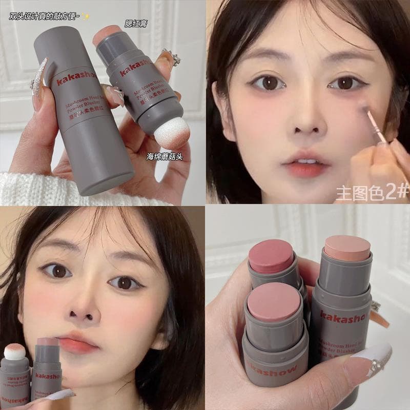 UTry primeiro uso cabeça de cogumelo cor macia blush fácil de colorir blush creme fosco macio Natural delicado corretivo