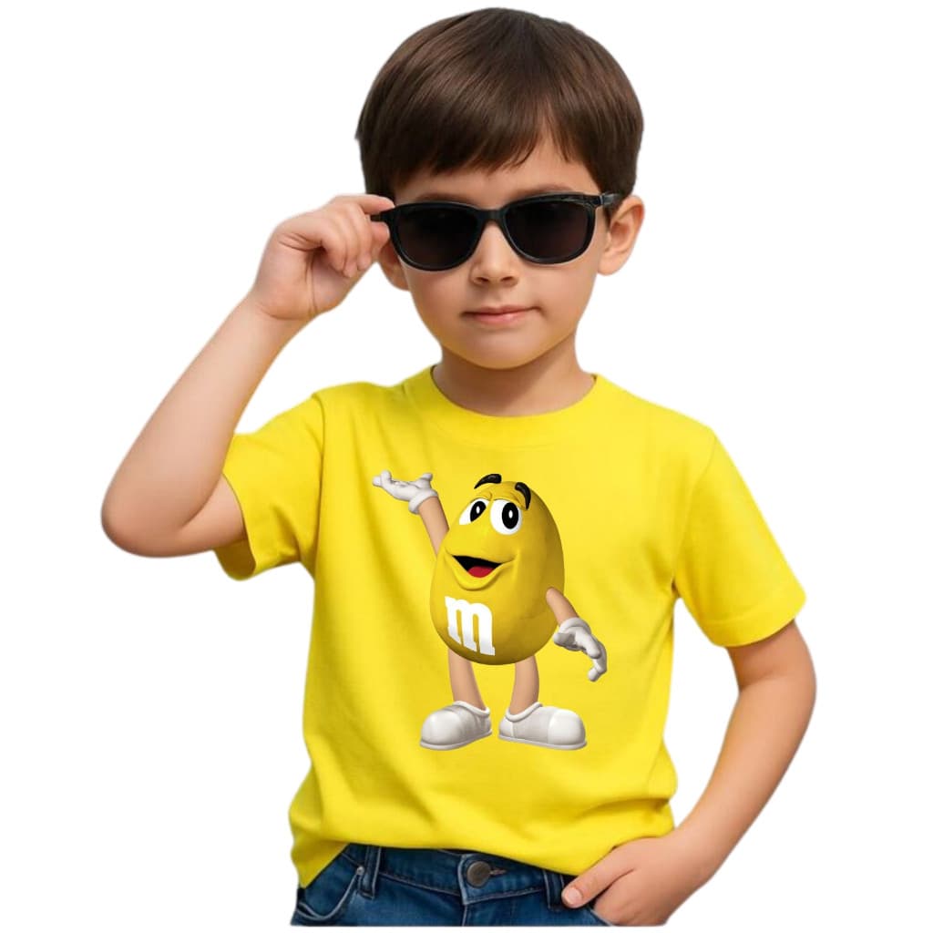 Camiseta Infantil Carnaval M&M Camisa Aniversário Blusa Festa Temática Desenho Esporte Escola
