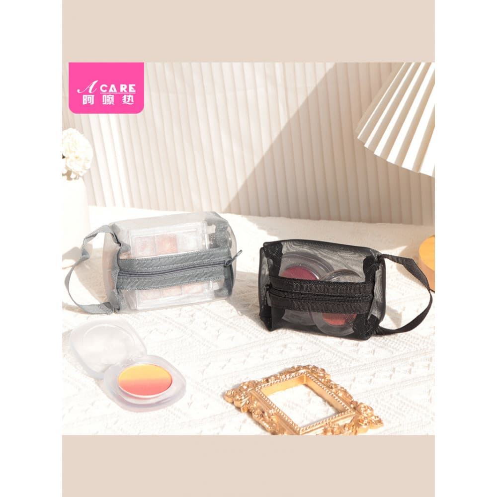 Bolsa cosmética E1PQ101-Bolsa de armazenamento de cosméticos Bolsa de armazenamento de gaze transparente Bolsa organizad