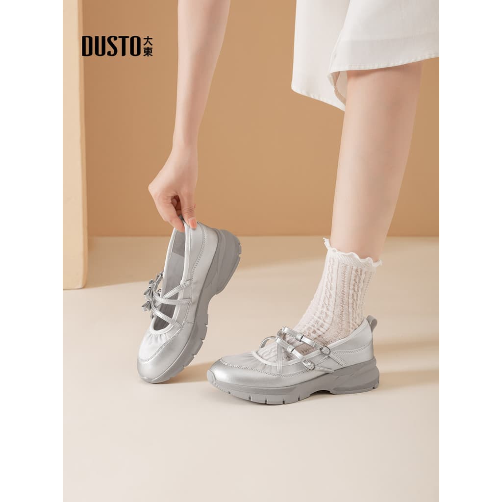 Dadong prata de sola grossa Mary Jane sapatos femininos 2026 novo estilo verão Ballet tênis casuais bombas de sola macia