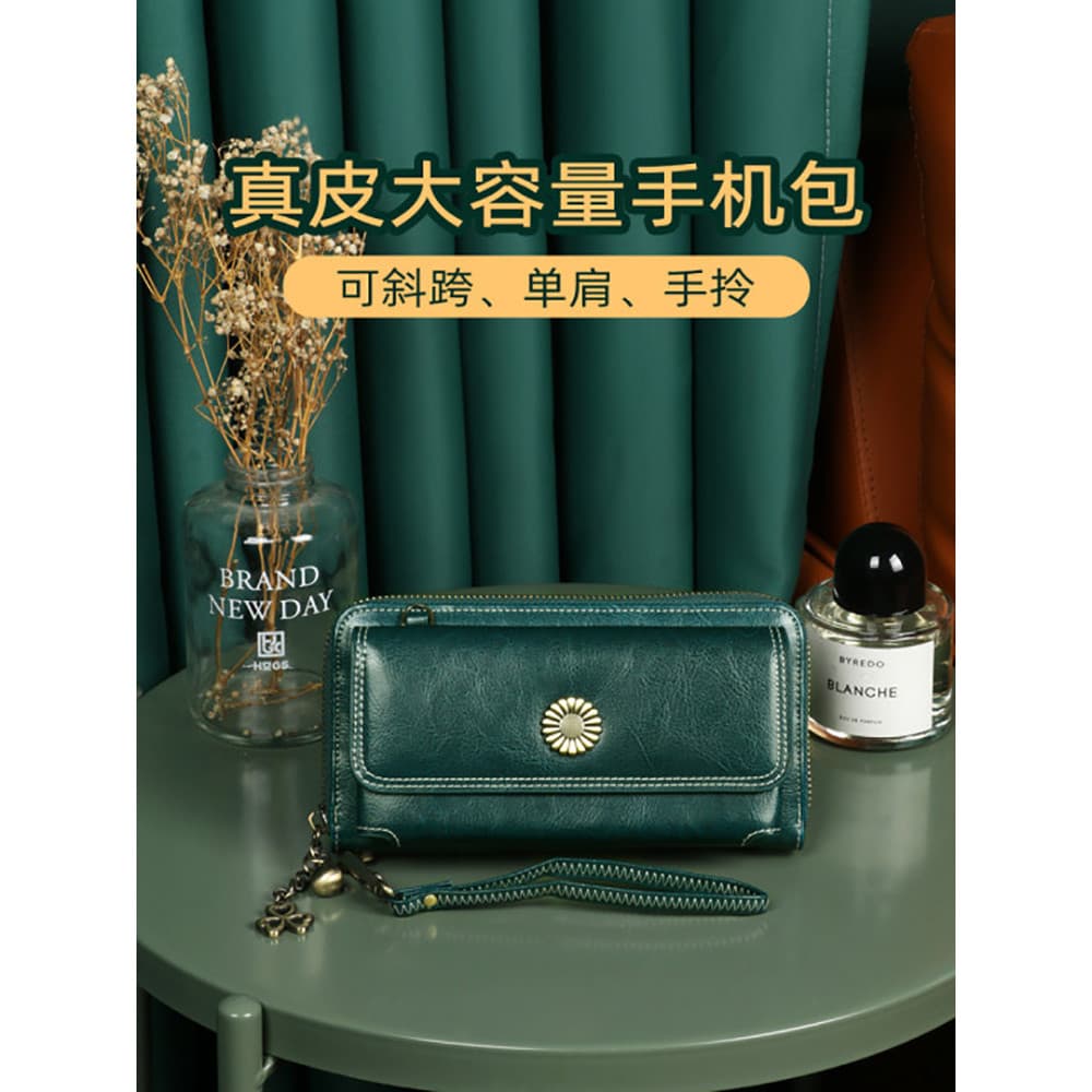 HG bolsa para celular feminina mensageiro Mini bolsa pequena 2022 novo estilo All-Match estilo Horizontal couro genuíno