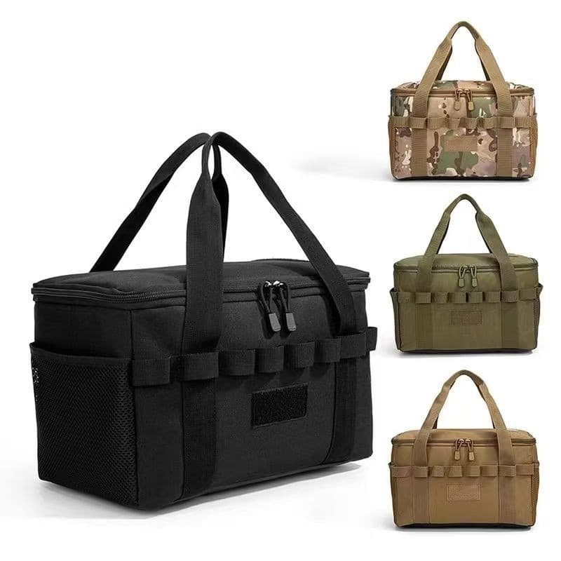 Montanhismo ao ar livre acampamento separador fogão tanque de gás piquenique utensílios de mesa saco de armazenamento sa