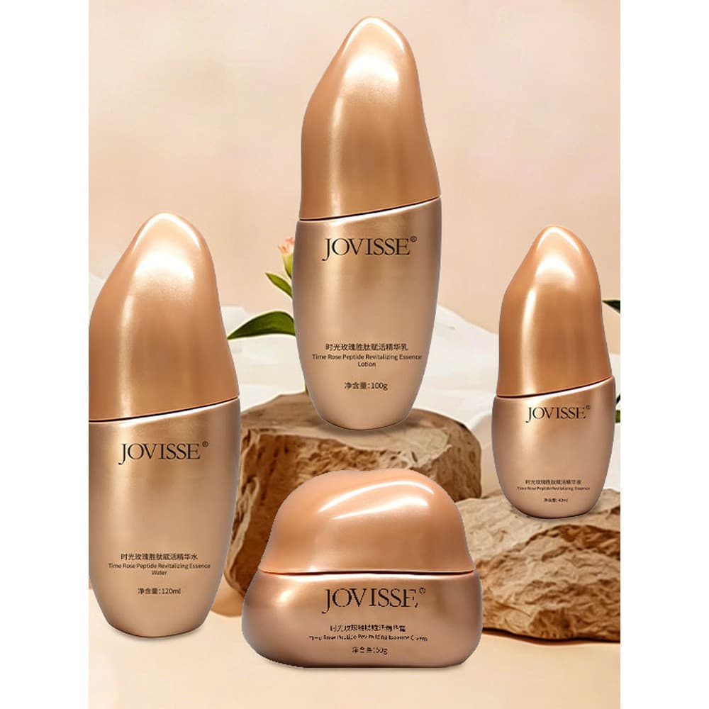 JOVISSE Time Rose Peptide Conjunto de Essência Revitalizante Creme Loção Leve Conjunto de Cuidados Faciais Firmadores de