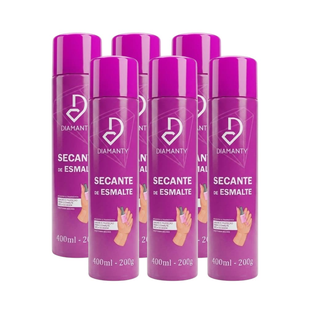 KIT Spray Secante Esmalte Diamanty 400ml (6 unidades)