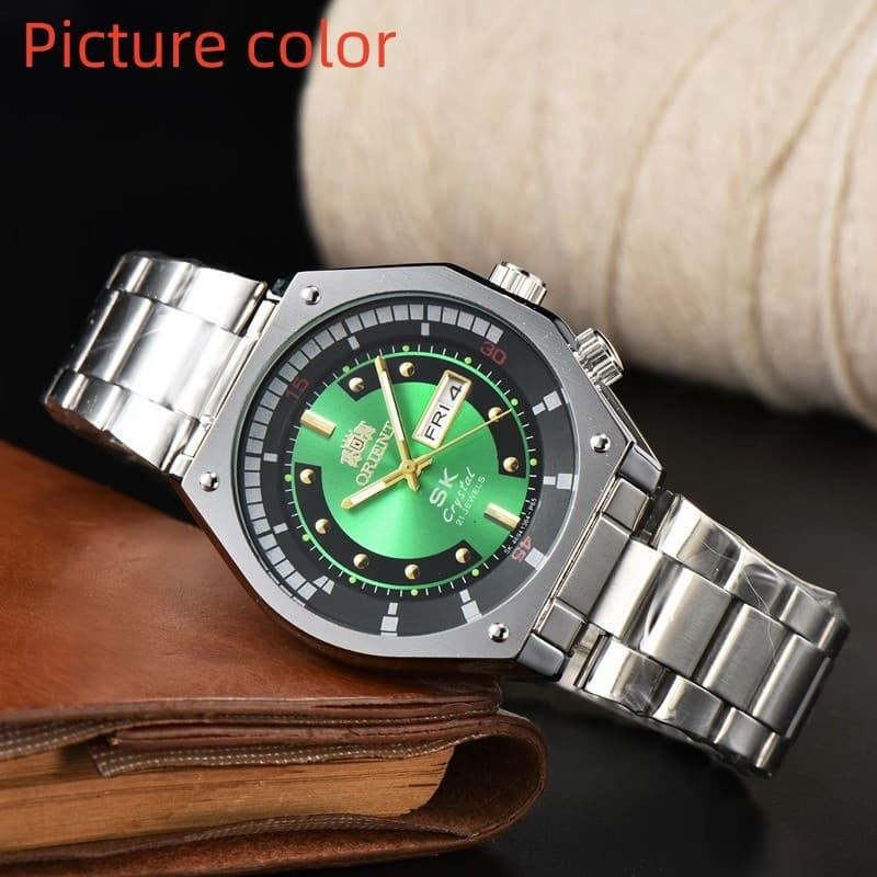 Relógio Masculino Elegante Relógio de Quartzo de Três Ponteiros Série ORIENT Marca de Alta Qualidade Estilo Elegante Rel