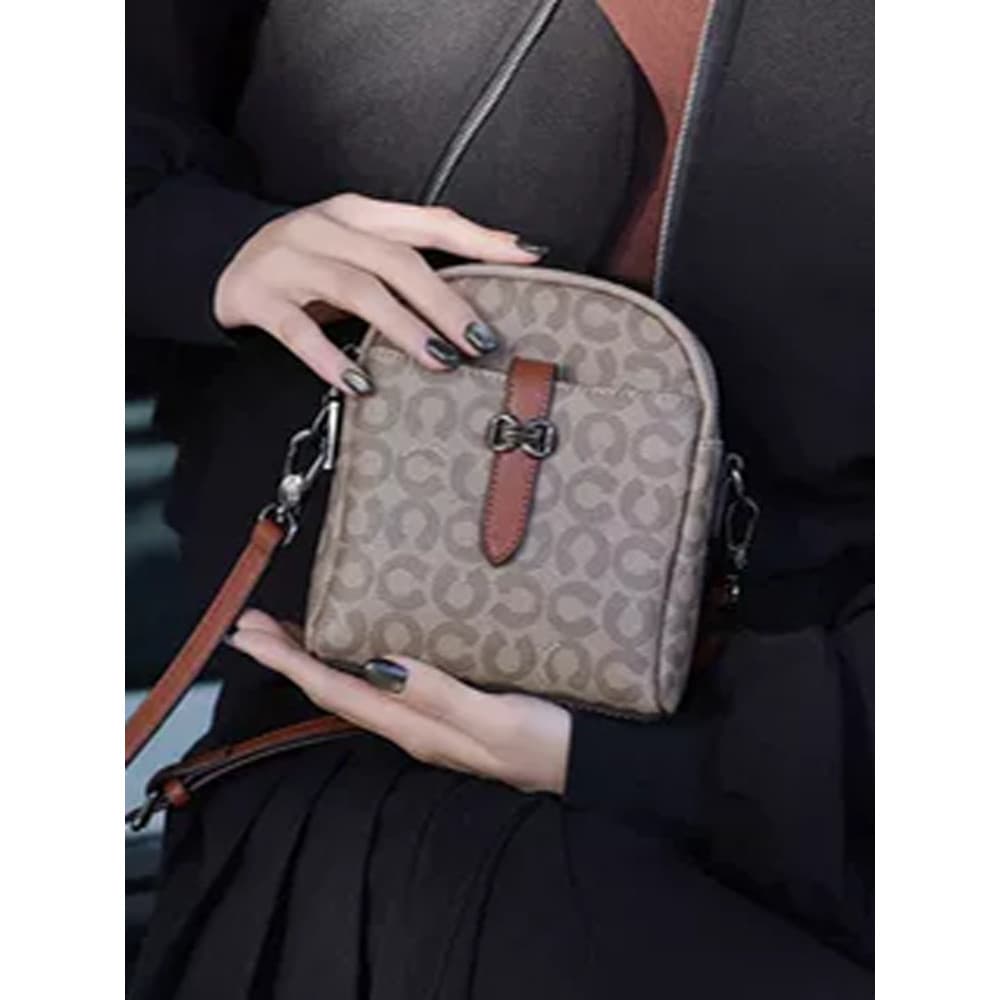Ivisman bolsa feminina moda Mini pequena bolsa mensageiro feminina 2025 presbiopia moda couro genuíno saco do telefone m