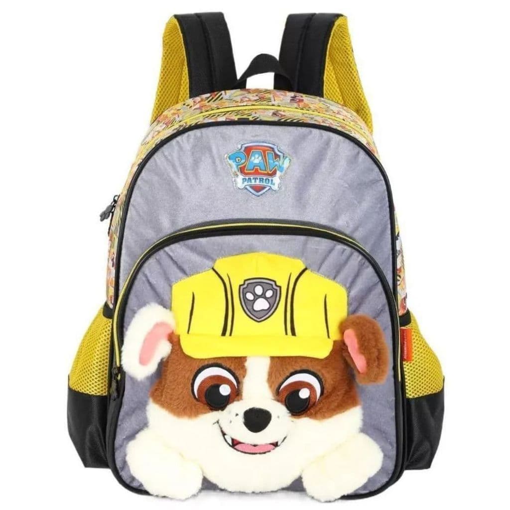 Mochila Costas Infantil Escolar Pelucia Patrulha Canina Rubble Luxcel