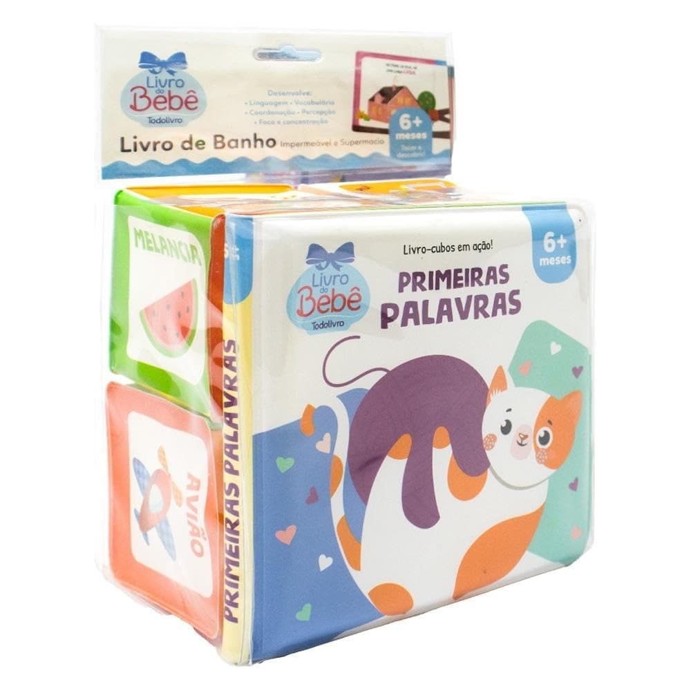 Primeiras Palavras: Livro-Cubos em Ação - Livro de Banho autor Todolivro