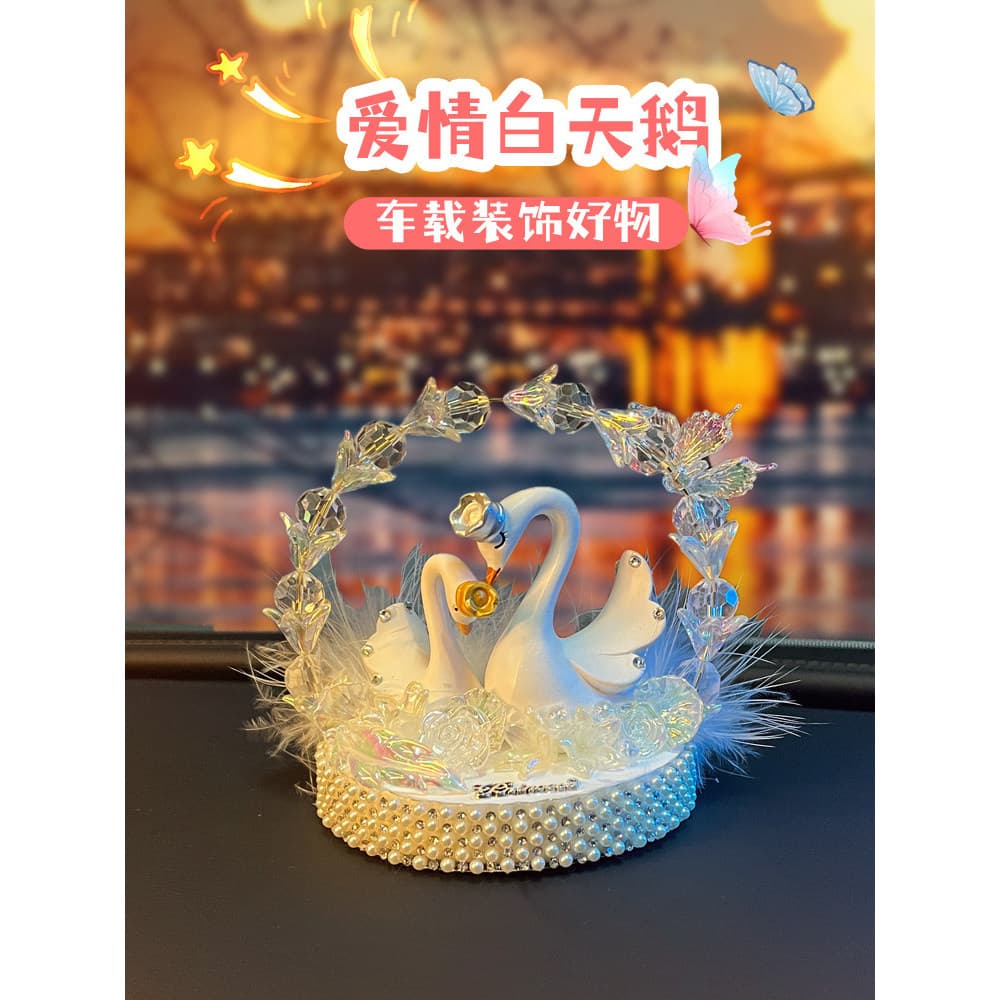 Acessórios interiores do carro decoração ornamentos Premium 2024 novo estilo High-End deusa estilo cisne sorte gato carr