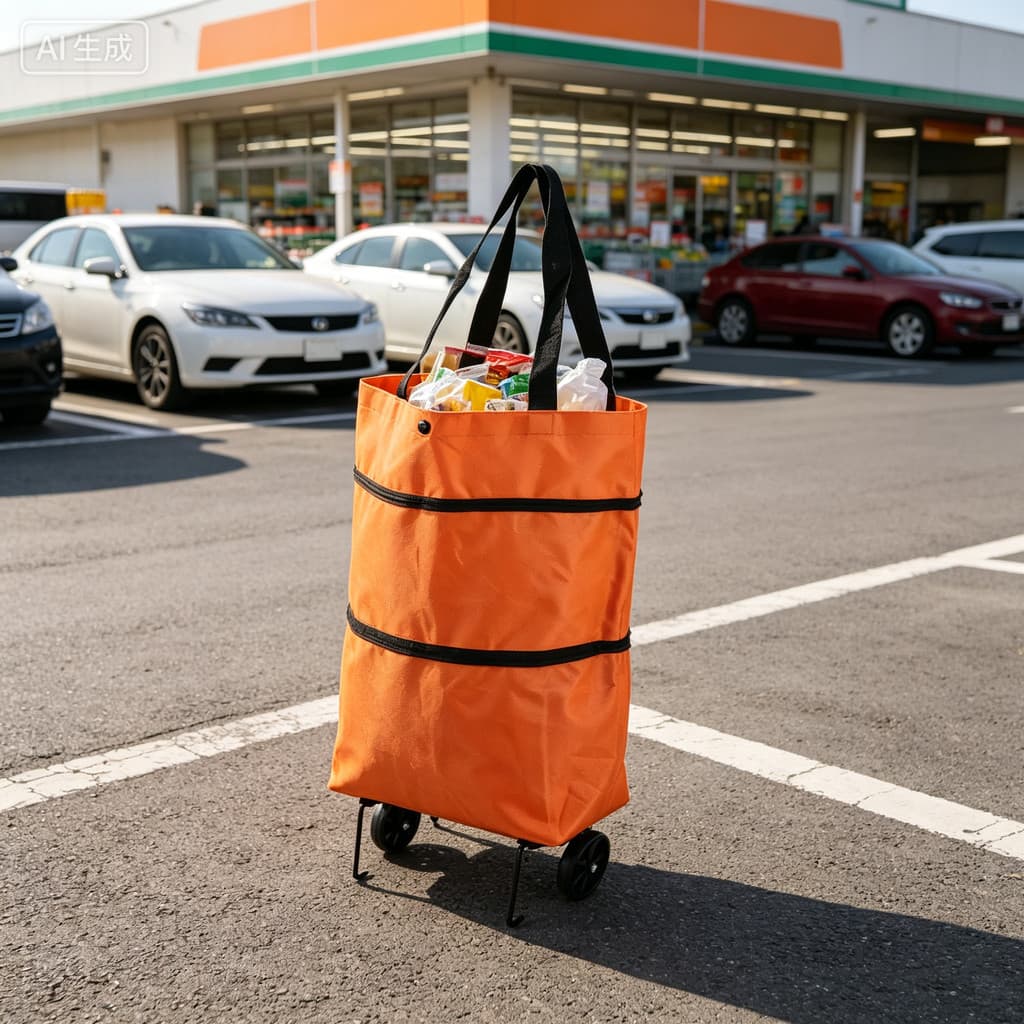 1 Pc Bolsa com Rodinhas Carrinho Dobrável para Compras Transporte Mercado e Feira