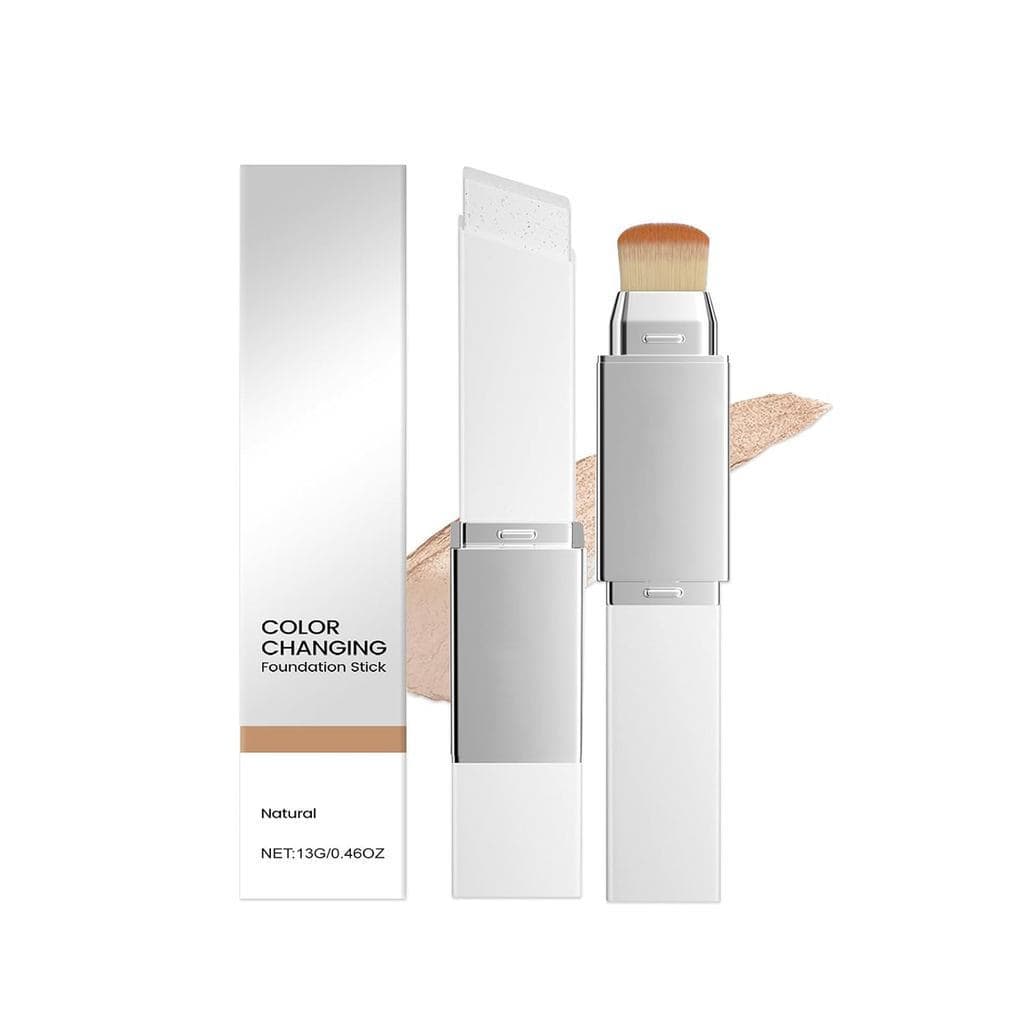 Blanc Cover Stick, Bastão de Base Coreano que Muda de Cor, Maquiagem de Base de Cobertura Total, Dupla Face com Pincel R