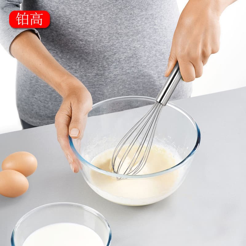Batedor de ovos de aço inoxidável de 8, 10 e 12 polegadas, batedor de ovos manual criativo para cozinha doméstica, mistu