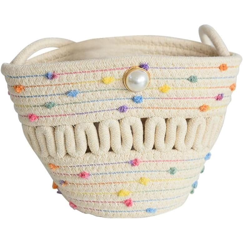 Bolsas Transversais para Mulheres com Fecho Magnético de Pérolas, Bolsas de Ombro para Mulheres, Carteira Tecida à Mão,