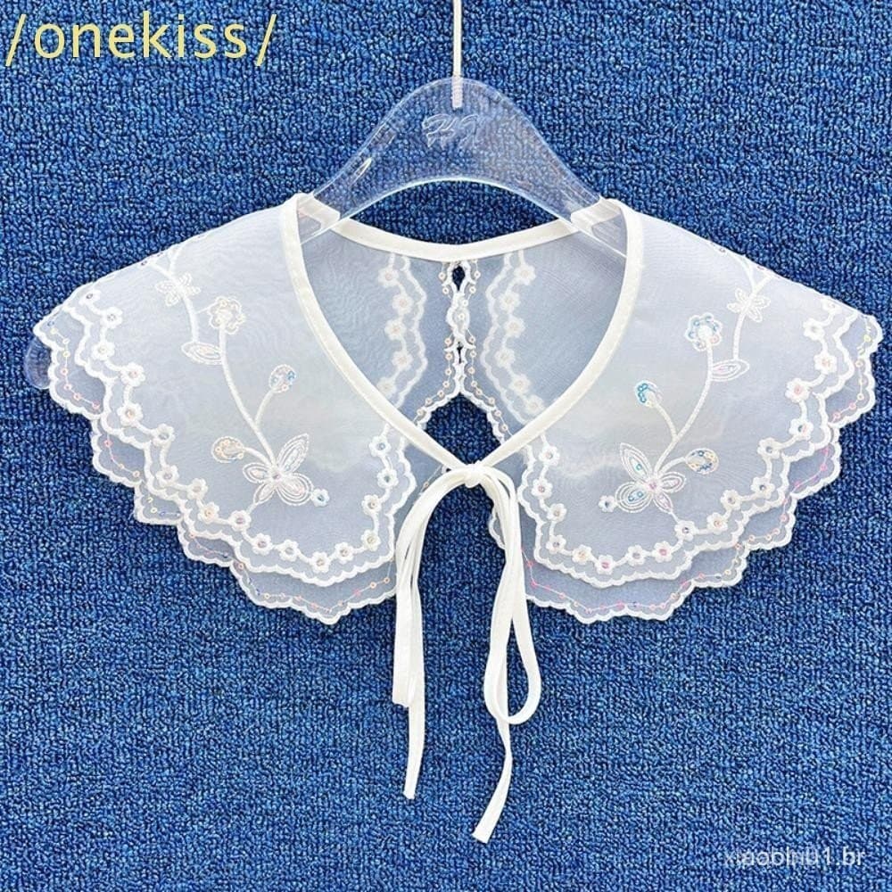 KISS1 Gola De Renda Feminina , Camisa Destacável De Roupas Femininas Bordadas , Infantis Da Moda , Falsa