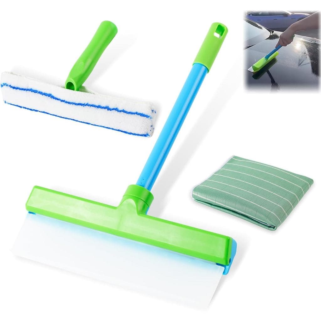 Kit de Limpeza de Janelas Alisanda com Raspador de Silicone Reciclável, Ferramentas Multifuncionais para Limpeza de Vidr