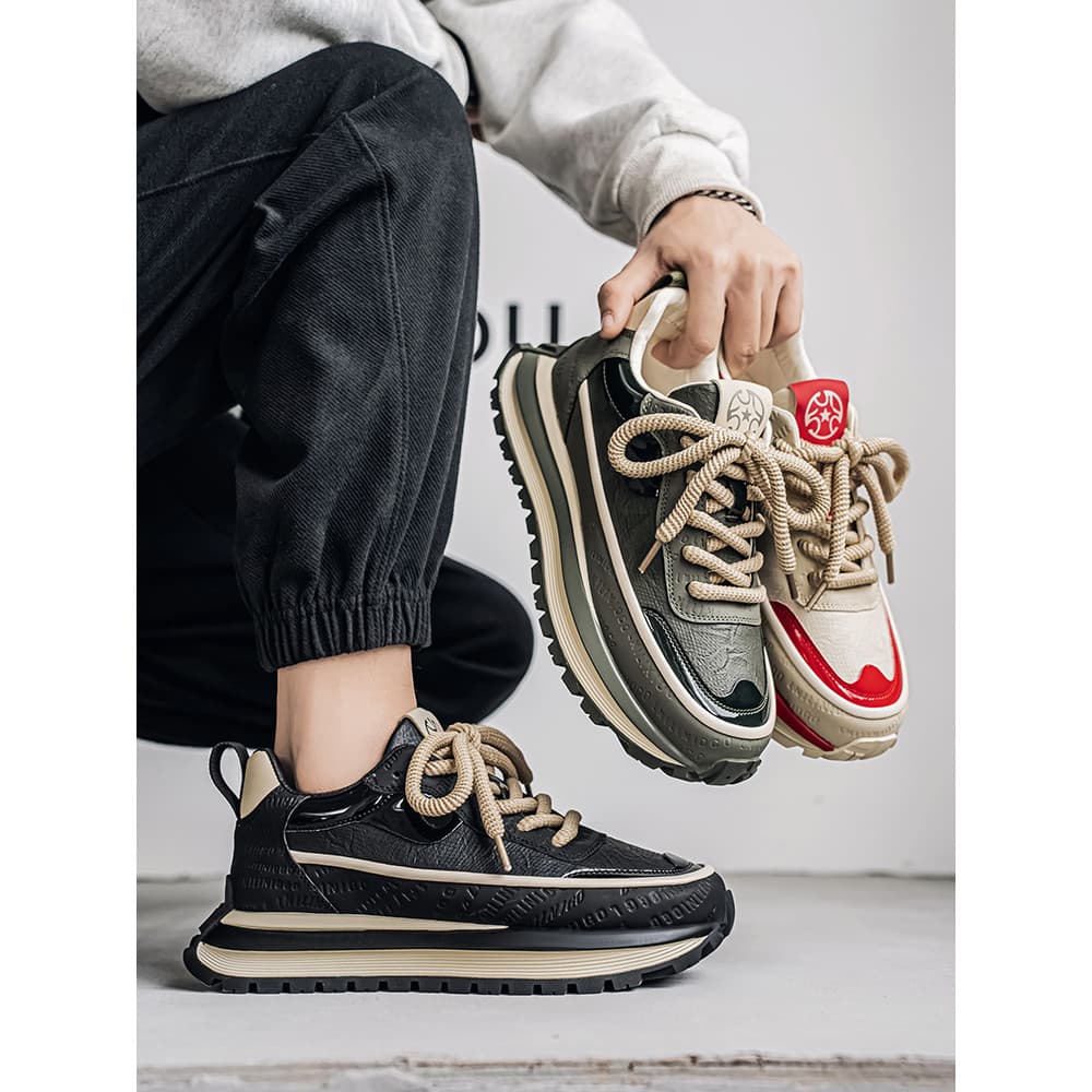 Venda quente ao ar livre de sola grossa aumentando sapatos masculinos Casual cor combinando invisível aumento interno 8c