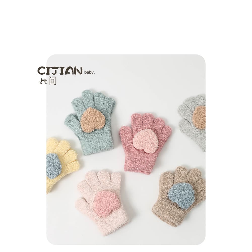 Luvas de bebê luvas de bebê inverno bebê quente luvas de cinco dedos menino bebê menina bebê engrossado luvas de dedo cr