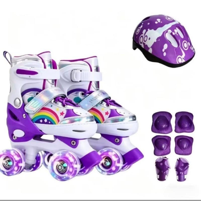PATINS INFANTIL COM LED COM KIT E SEM KIT - AJUSTÁVEL - DIVERSÃO CRIANÇAS BRINQUEDO