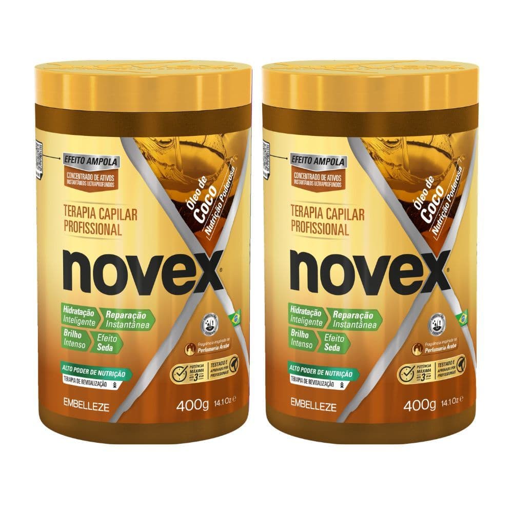 Kit 2 Creme de Tratamento Novex Óleo de Coco