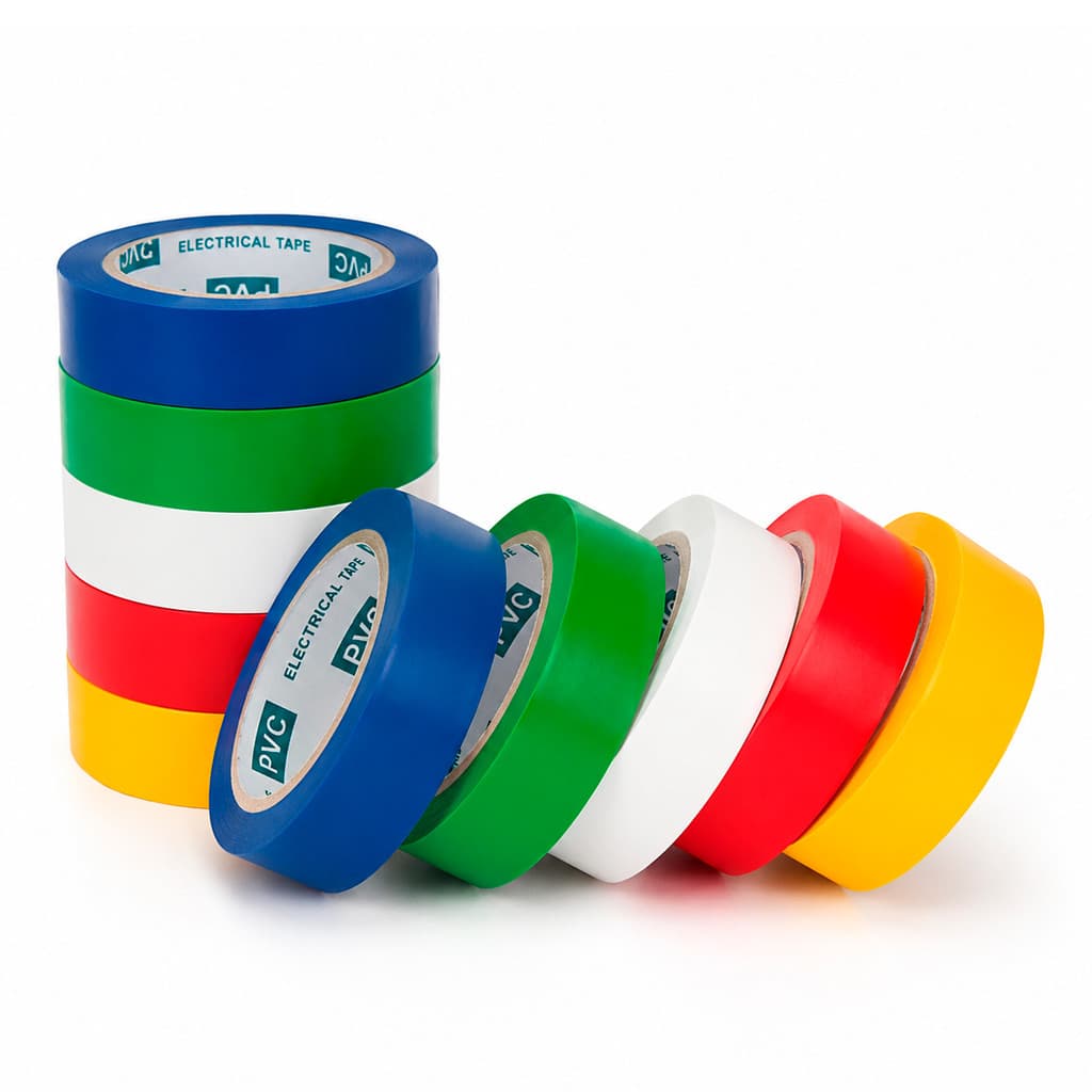 Jogo de Fita Isolante Colorida 5M PVC Antichamas Profissional Fios Cabos Isolamento Construção Reparo Eletrica