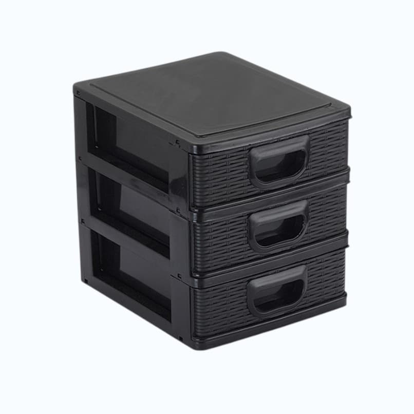 Gaveteiro Organizador De Mesa Mini Porta Tudo 3 Gavetas Organizadores para casa
