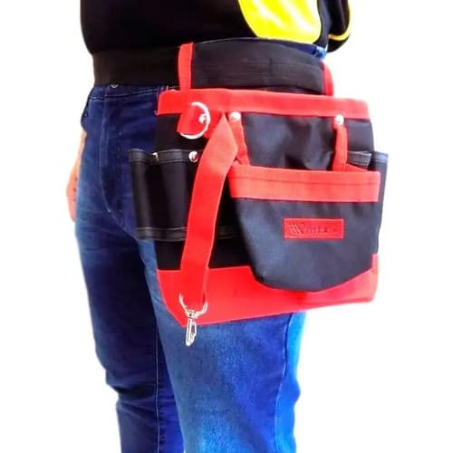 Bolsa Reforçada Porta Ferramentas Com Cinto Em Lona 7 Bolsos