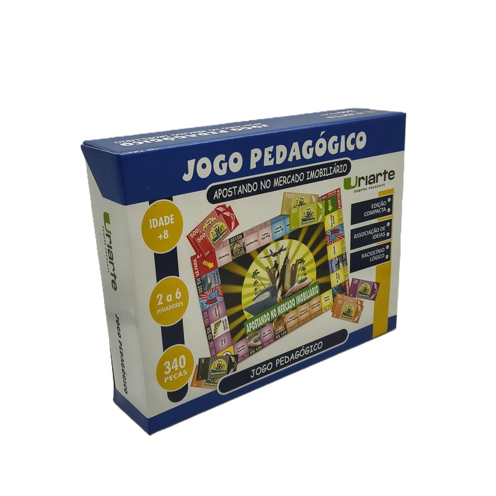 Jogo Apostando no Mercado Imobiliário Uriarte Compacto Educativo 2 a 6 Jogadores