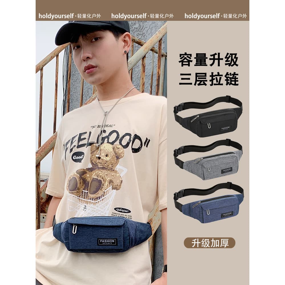 Bolsa de cintura à prova d'água de grande capacidade, masculina, feminina, multifuncional, esportes ao ar livre, corrida