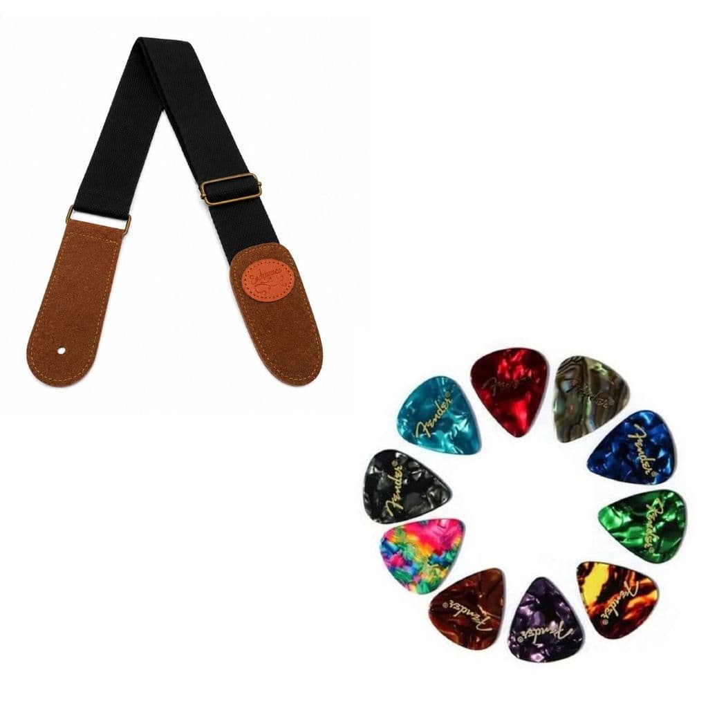Kit Acessórios Violão Endurance Correia + 10 Palhetas