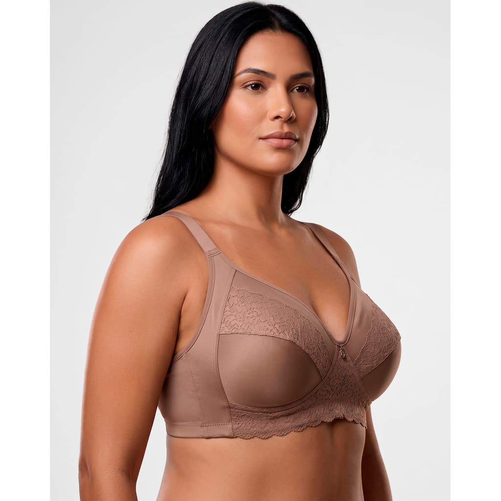 Sutiã Plus Size Anatômico Alta Sustentação Alças Largas Para Seios Grandes Dilady