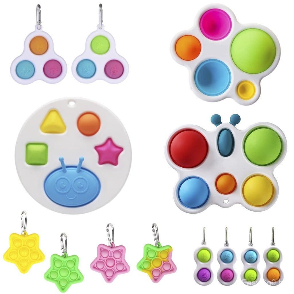 Novo Fidget Toys Brain Fidget Dimple Simples Brinquedos Push @ - @ Stress Alívio Brinquedos Popit Para Crianças Adultos