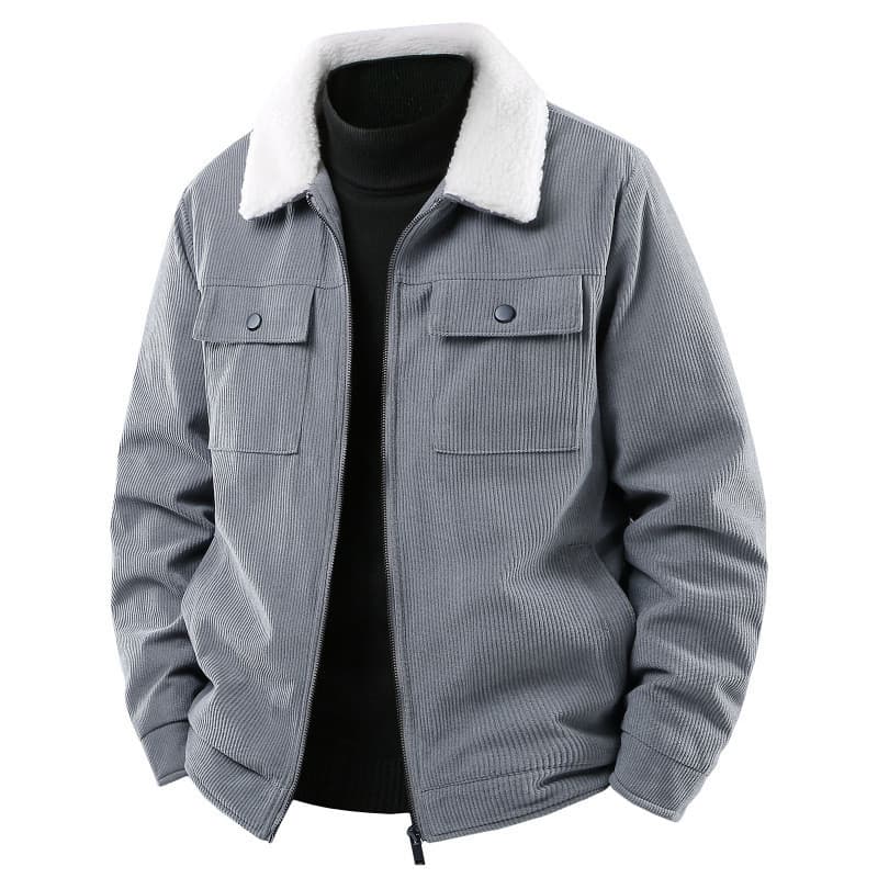 Masculino Inverno Velo Quente Grosso Jaquetas Gola De Pele Veludo Militar Casaco Casual