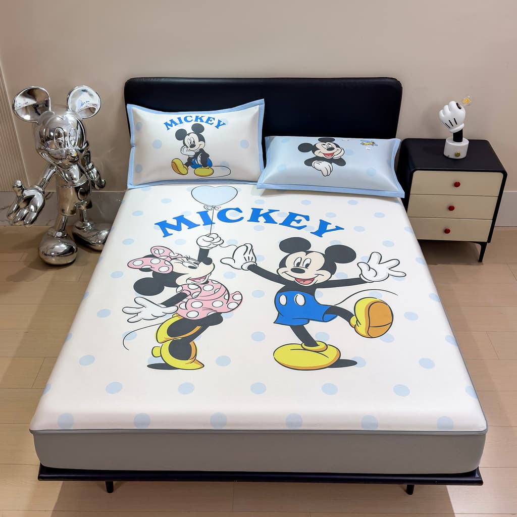 Disney classe A legal gelo seda legal esteira conjunto de três peças lençol das crianças ar condicionado esteira dobráve