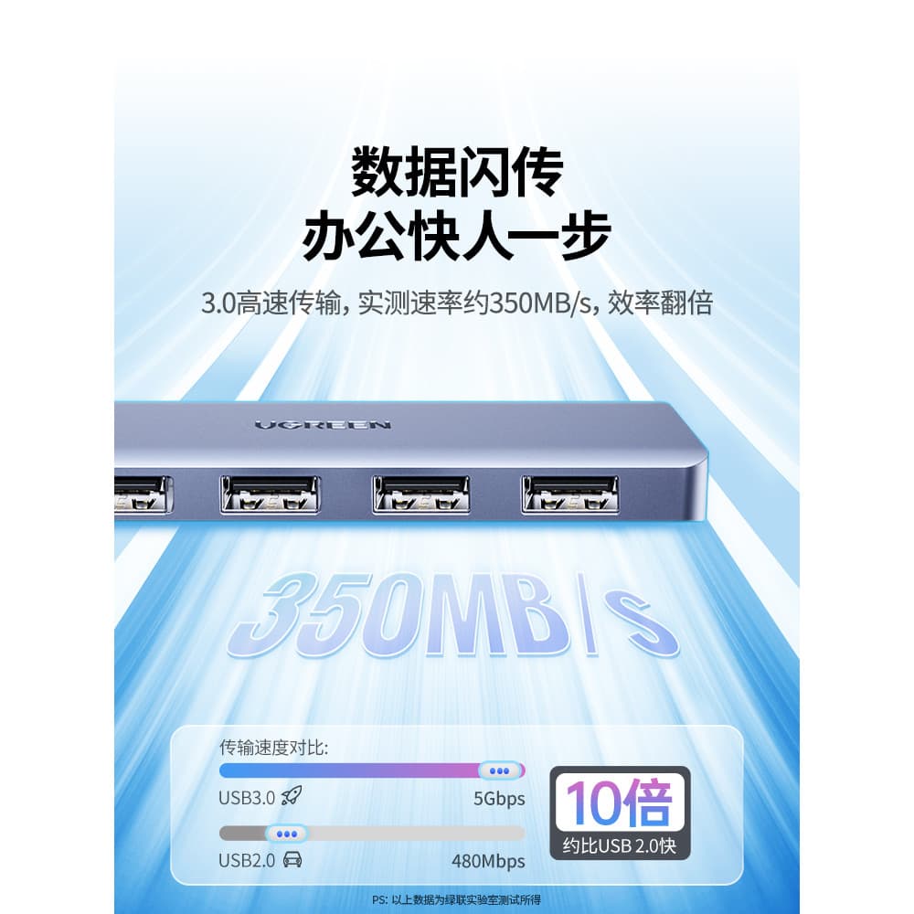 Green Link usb3.0 divisor extensão de alta velocidade tudo-em-um Hub de quatro portas extensor usb computador um para qu